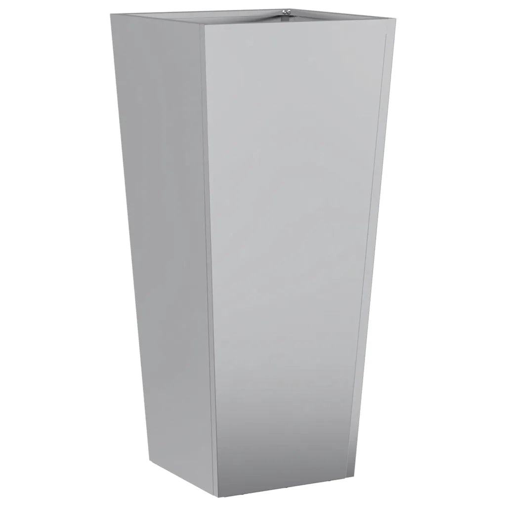Fioriera da Giardino-Vaso da Esterno 35x35x75 cm in Acciaio Zincato