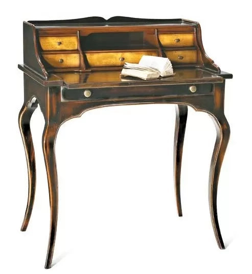 Scrivania 6 cassetti con tiretto legno grezzo 78x50x96 (3107) - Mobili 2G