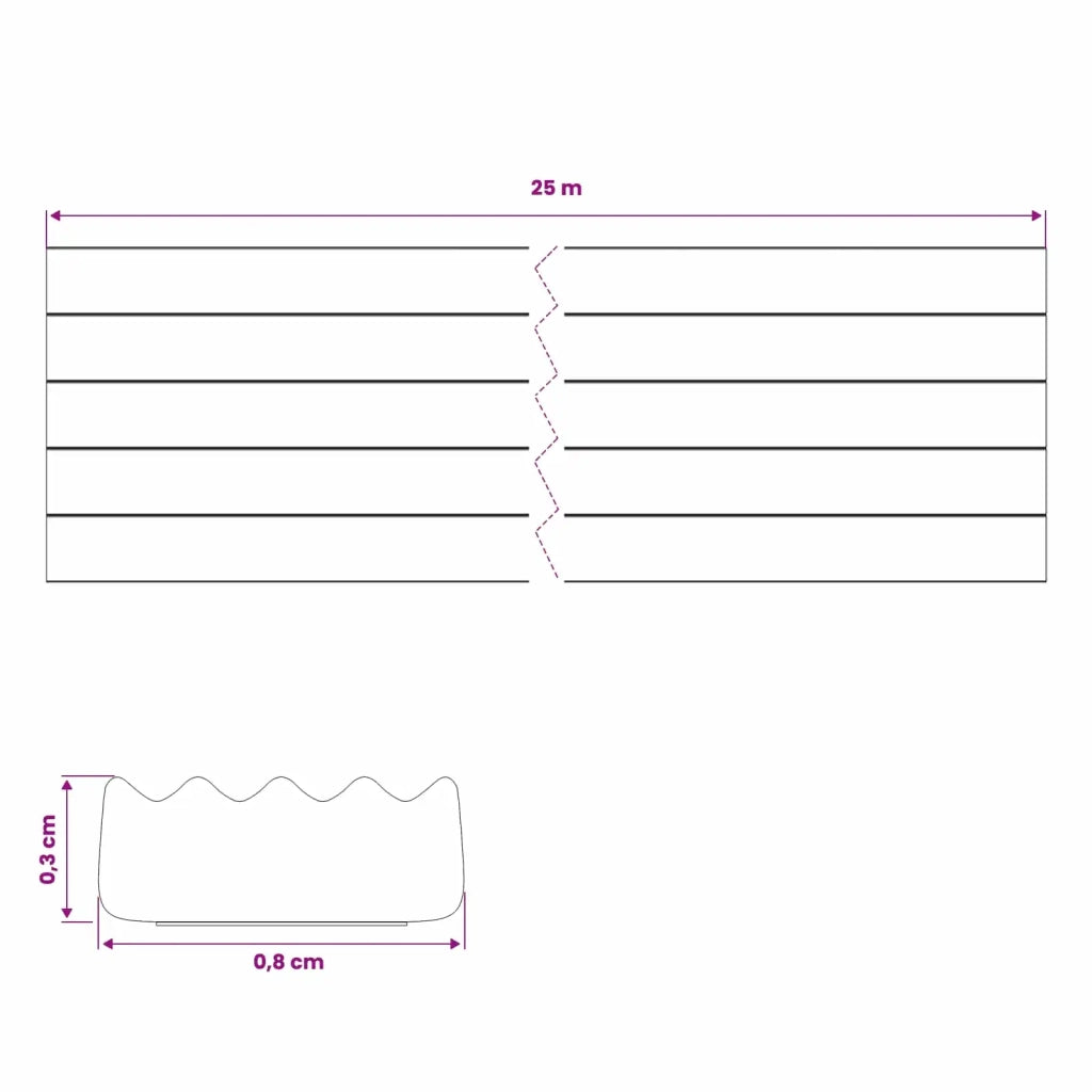 Nastro adesivo per finestre Nero 8 x 3 mm 25 m Schiuma EPDM 42038111