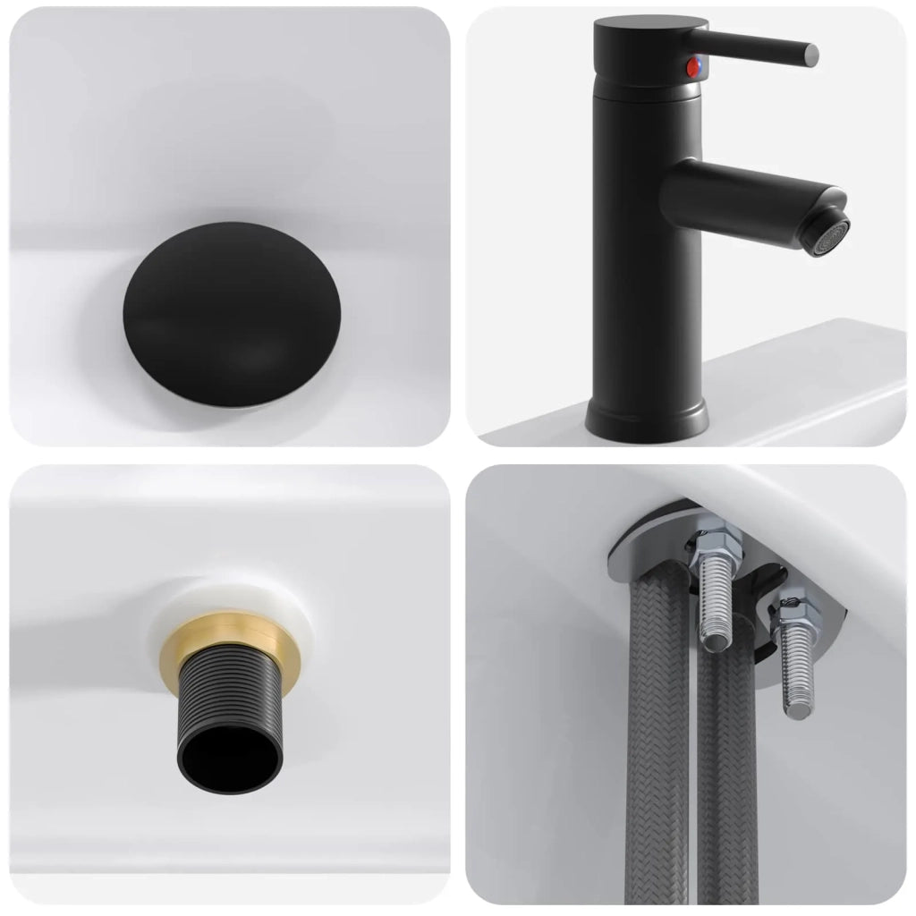 Set di mobili per il bagno Rovere Nero Legno ingegnerizzato 3404251