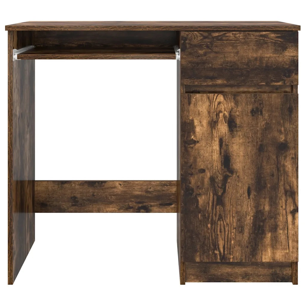 Scrivania | Tavolo da Ufficio Rovere Fumo 86x49x76 cm in Legno Multistrato