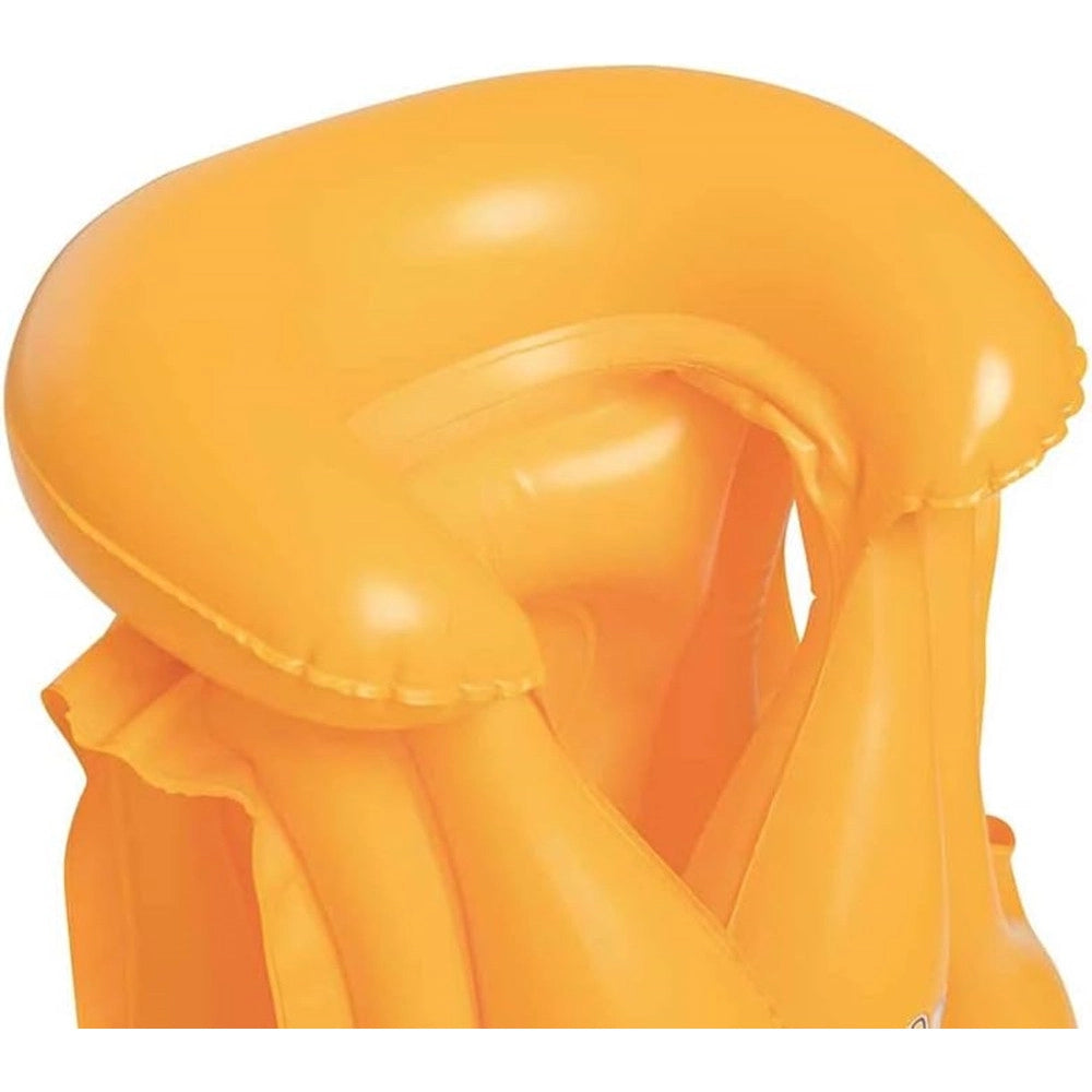 Trade Shop - Giubbotto Da Nuoto Gonfiabile Per Bambini Piccoli Galleggiamento 51x46cm Giallo 019948 -
