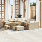 Set Divano da Giardino 17 pcs Beige e Crema polyrattan 3365176