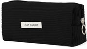 Etui a corduroy, borsa per ragazze, grande borsa con cerniera per ragazze e ragazzi, adulti, studio, must-have per la scuola, attrezzatura scolastica, borsa estetica per adolescenti (nero)