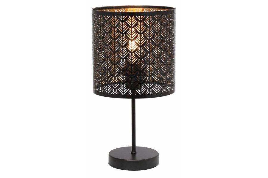 Lampada da tavolo Tuluza decorativa nera/oro E14 40W Reality