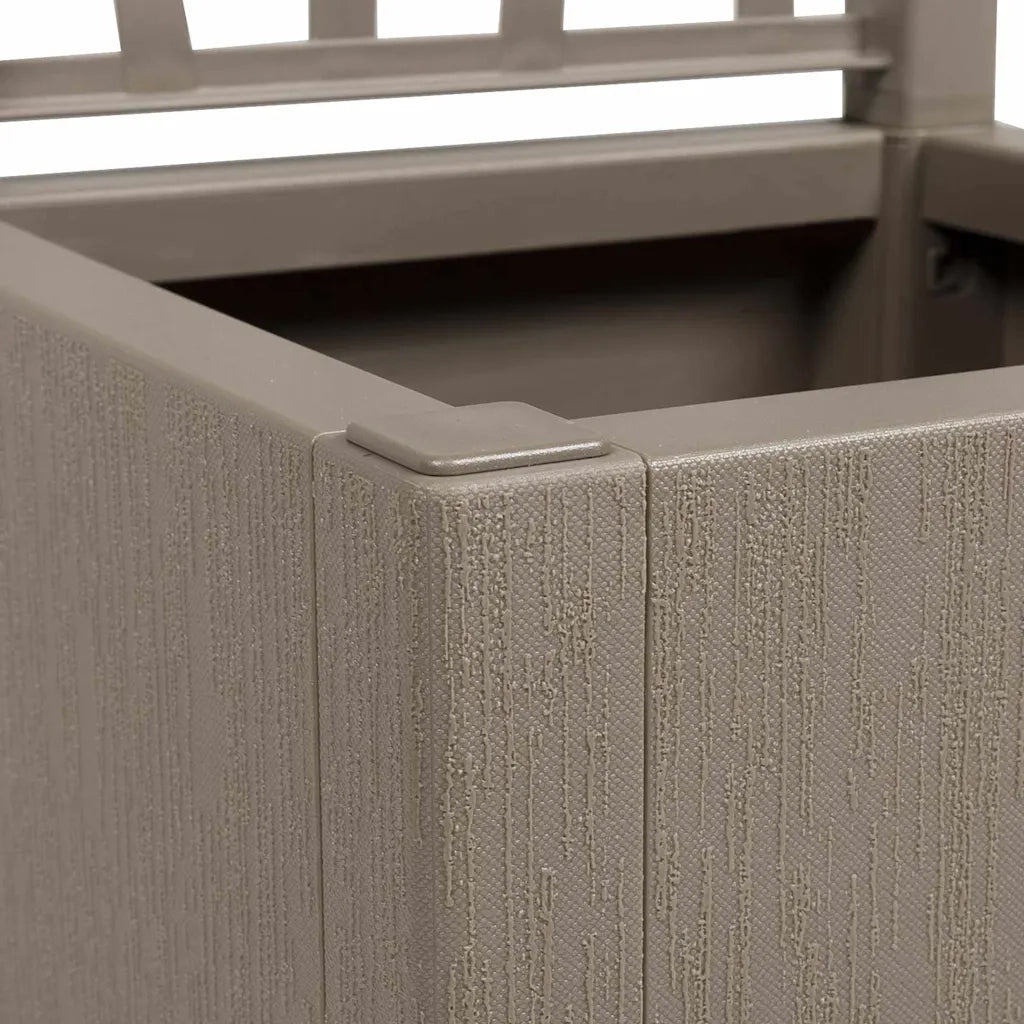 Vaso da Giardino con Trellis Marrone Chiaro 36 x 36 x 140 cm PP 42006501