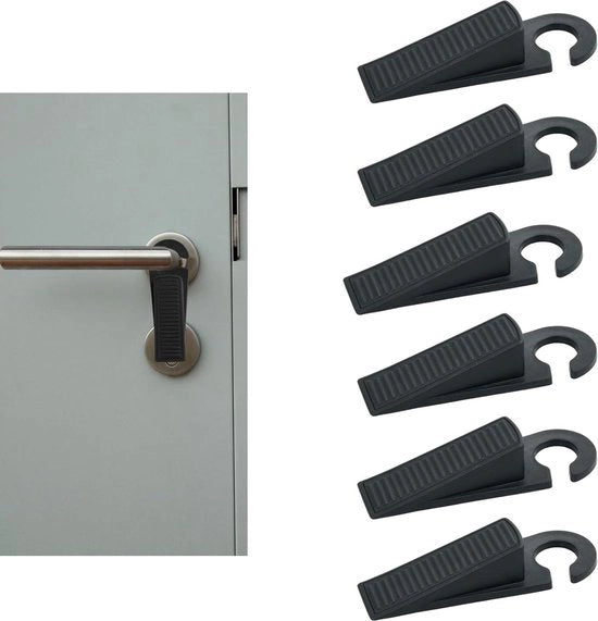 Stoppi di porta - 6 pezzi stoppino di plastica per porta con gomma antiscivolo per pavimento deurstopper esterno