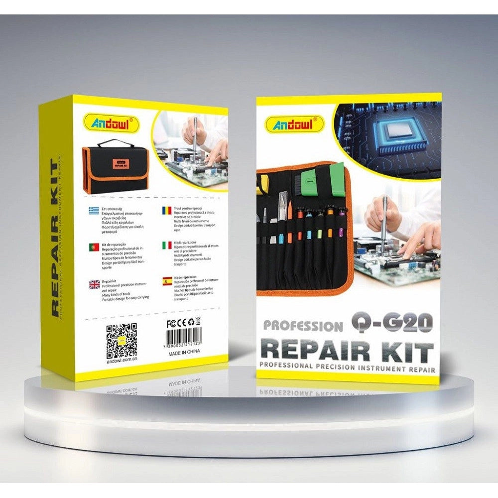 Trade Shop - Kit Di Attrezzi Strumenti Di Riparazione Di Precisione Con Borsa Portatile Q-g20 -