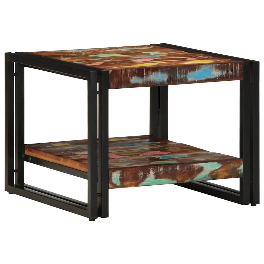 Tavolino Salotto Multicolore 50x50x38cm Legno Massello Recupero 4102723