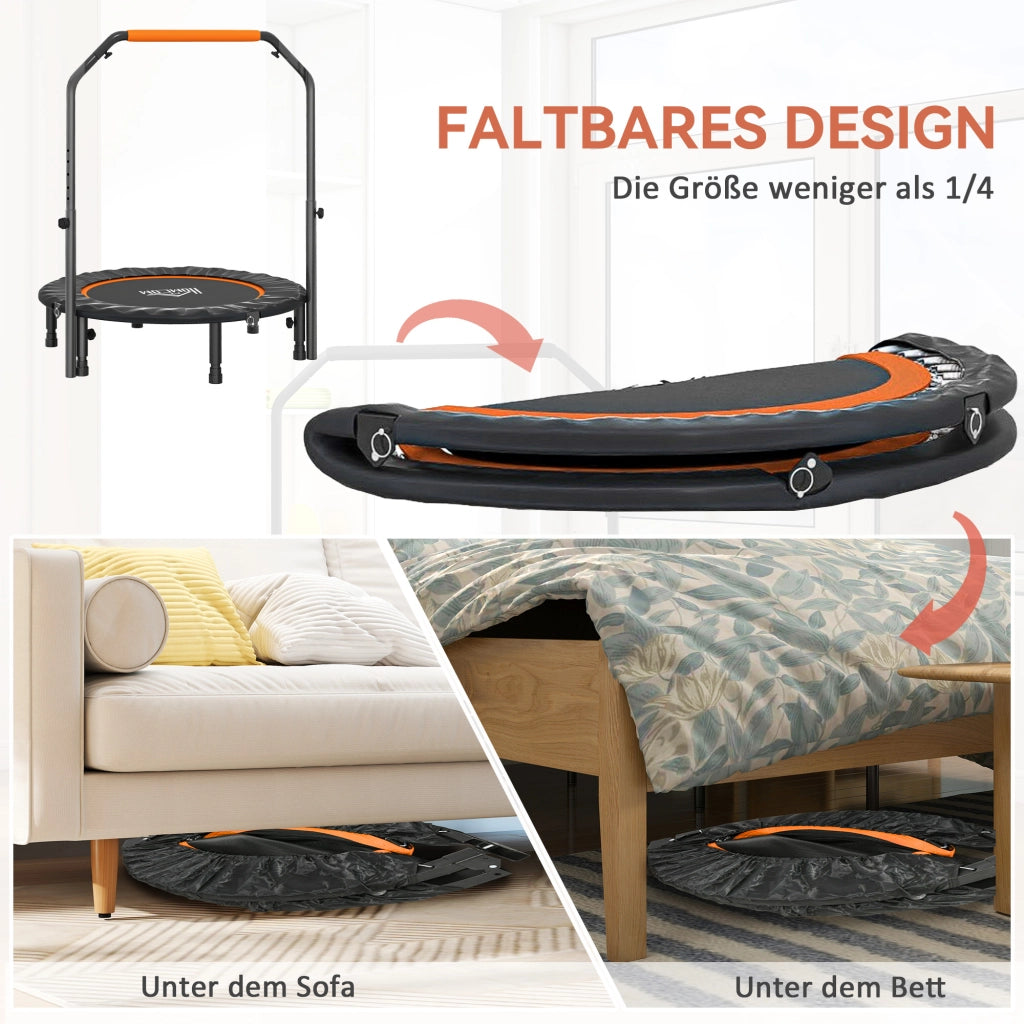 Trampolino Fitness ¨C zephmum ¨C Nero, Pieghevole, ?102x123 cm, 150 kg