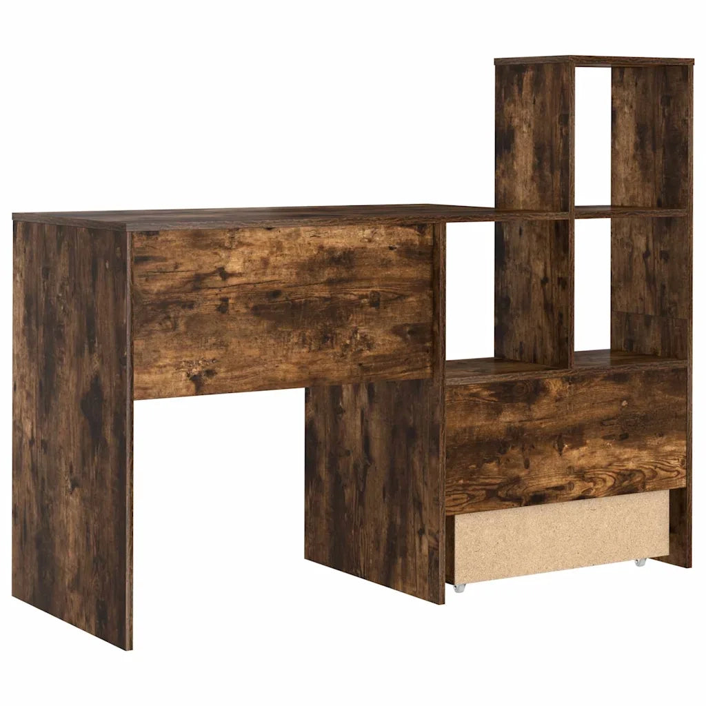 Scrivania | Tavolo da Ufficio Rovere fum¨¦ 131,5 x 50 x 106,5 cm Legno multistrato