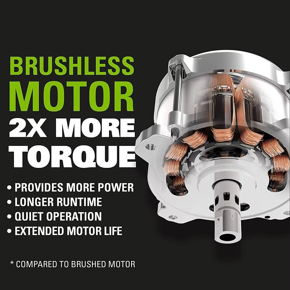 Motosega professionale senza fili antiscivolo 40V 20 m/s dotata di 2 batterie 4 Ahverde