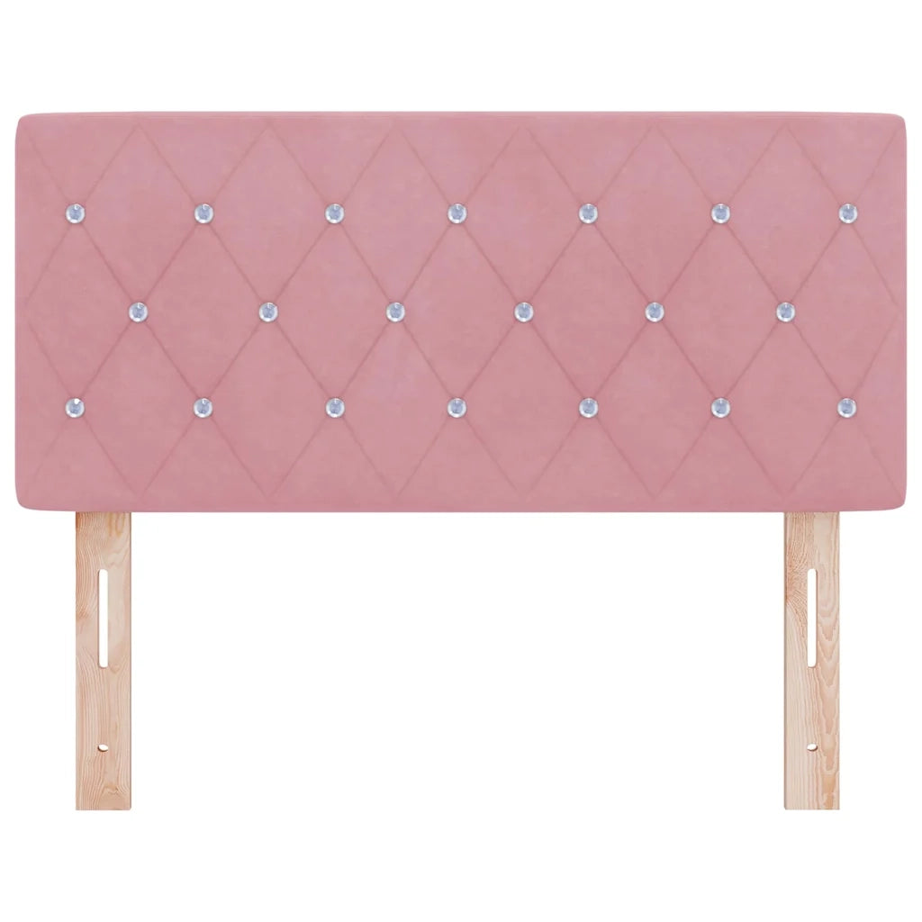 Testiera LED con strisce LED con testiera Rosa 100 cm Velluto 3338058