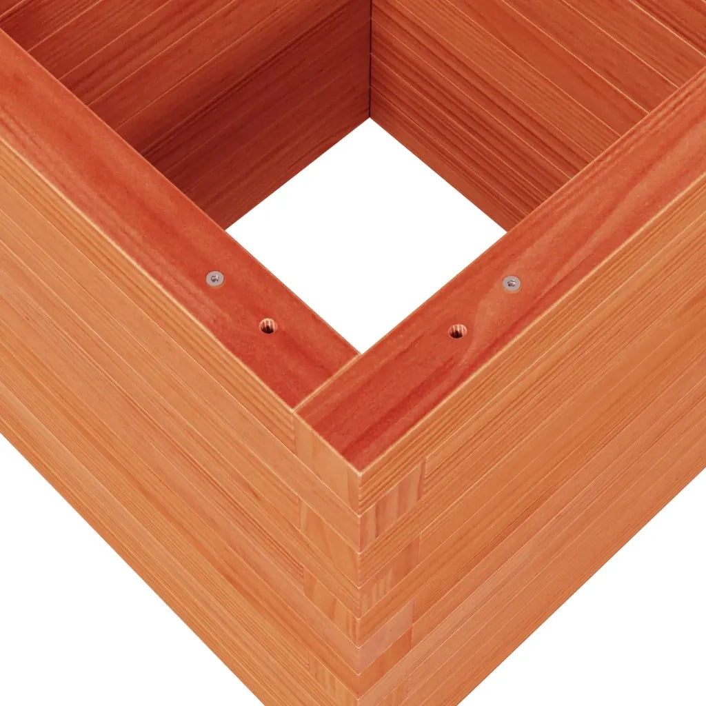 Fioriera Giardino-Vaso da Esterno-Contenitore per Piante Marrone Cera 40x40x46 cm Legno Massello Pino
