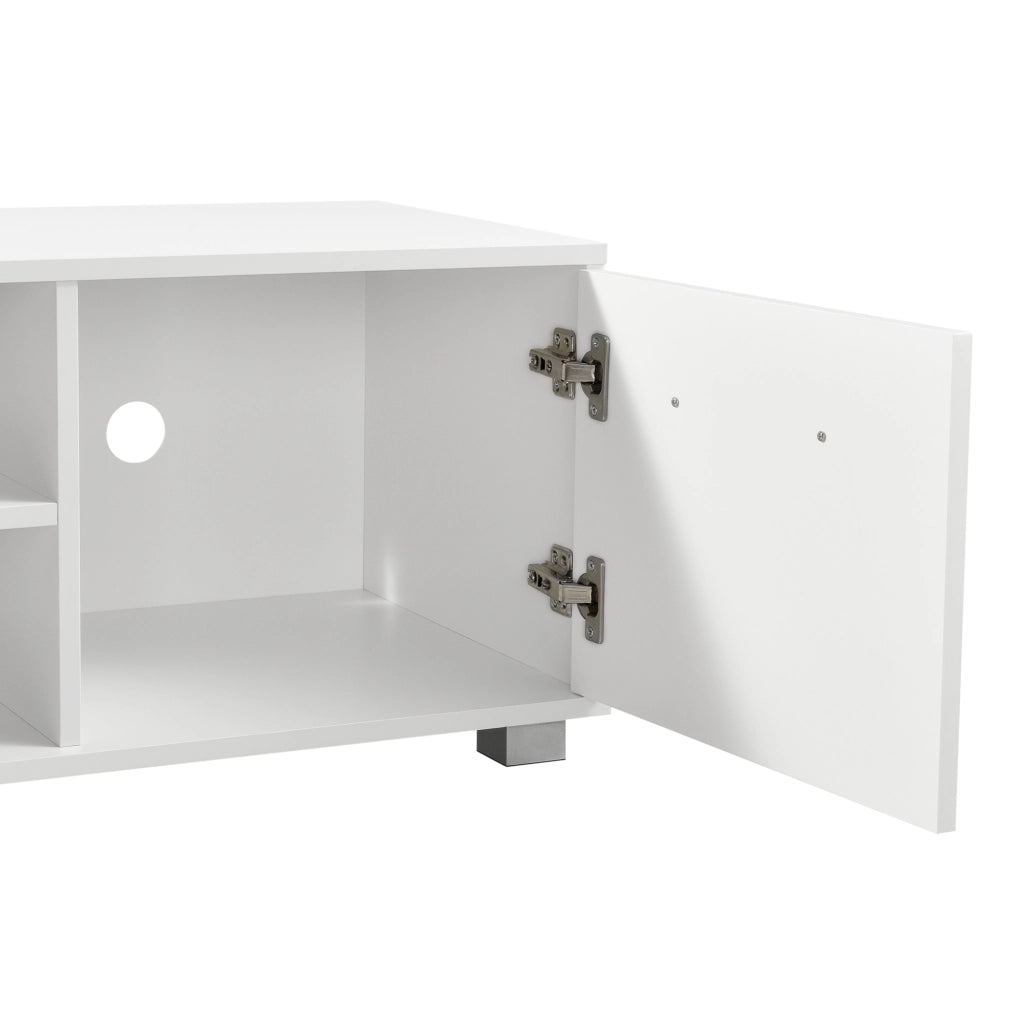 Mobile Porta TV Laugar a 2 Ante e Scomparti 120 x 40 x 38 cm - Bianco [en.casa]