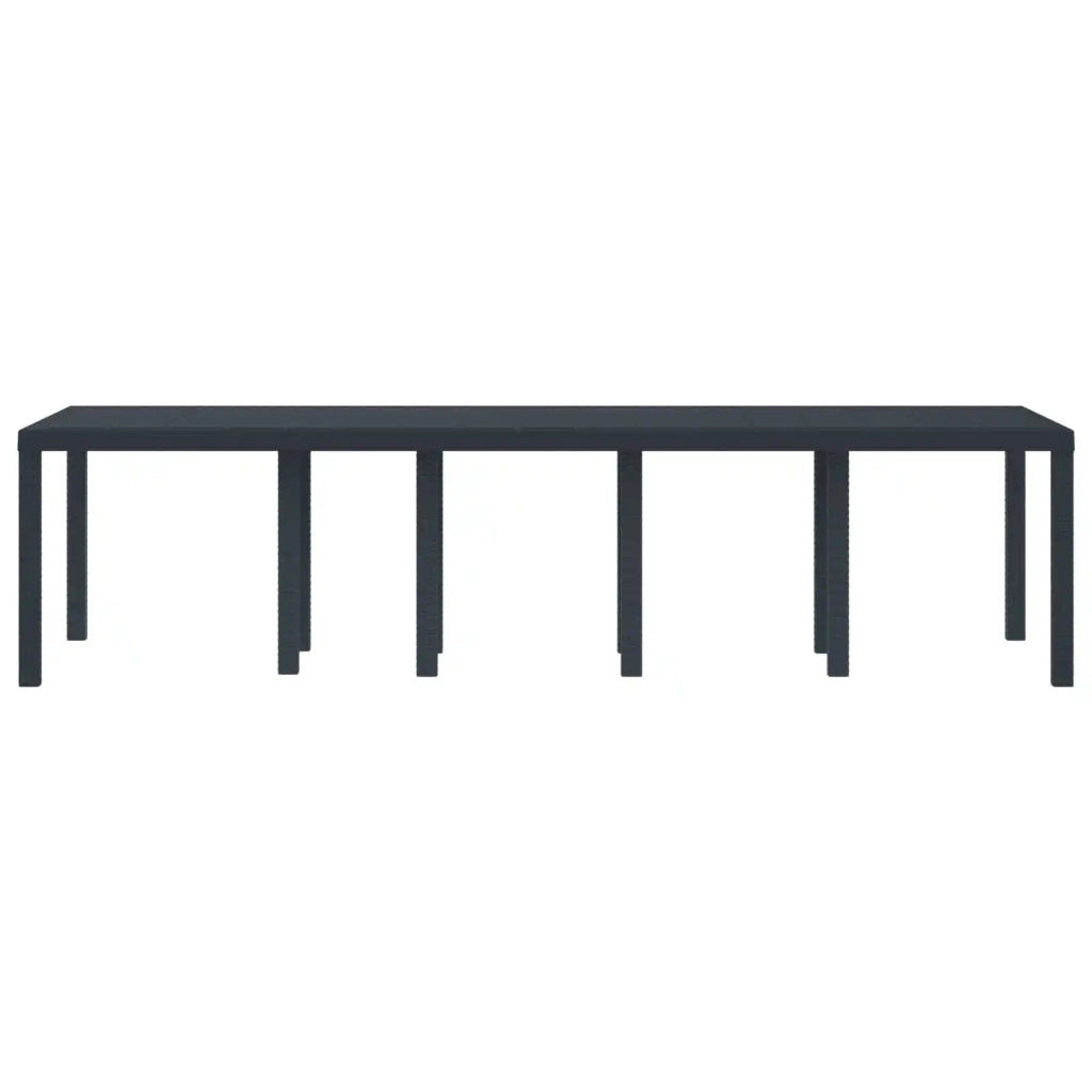 Tavolo da Giardino Antracite 300 x 100 x 73 cm polyrattan