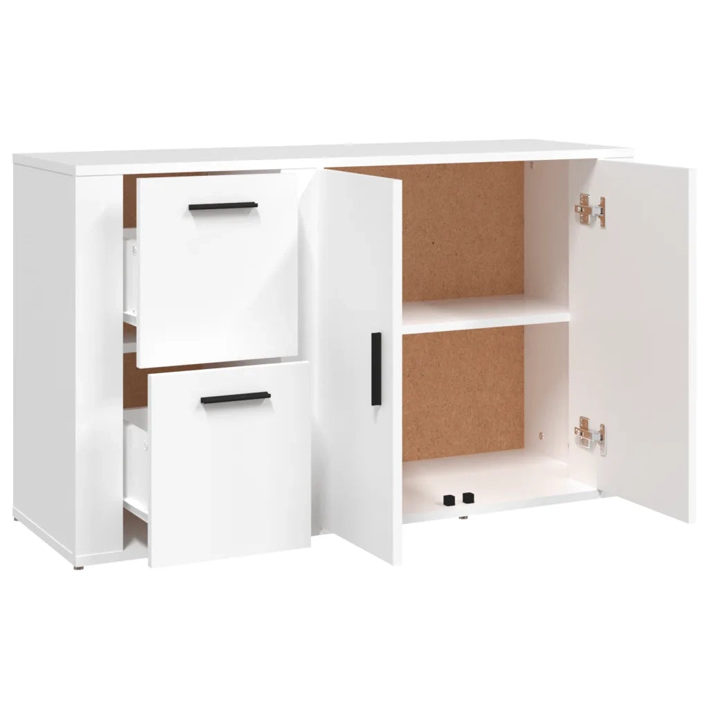 Credenza-Buffet-Armadio da cucina Bianca 100x33x59,5 cm in Legno Multistrato