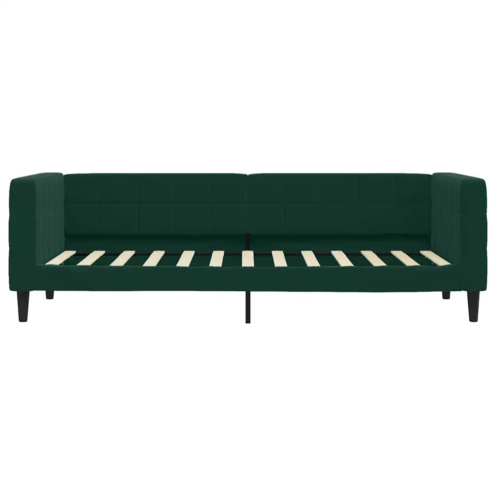 Divano Letto con Materasso Verde Scuro 80x200 cm in Velluto 3196662
