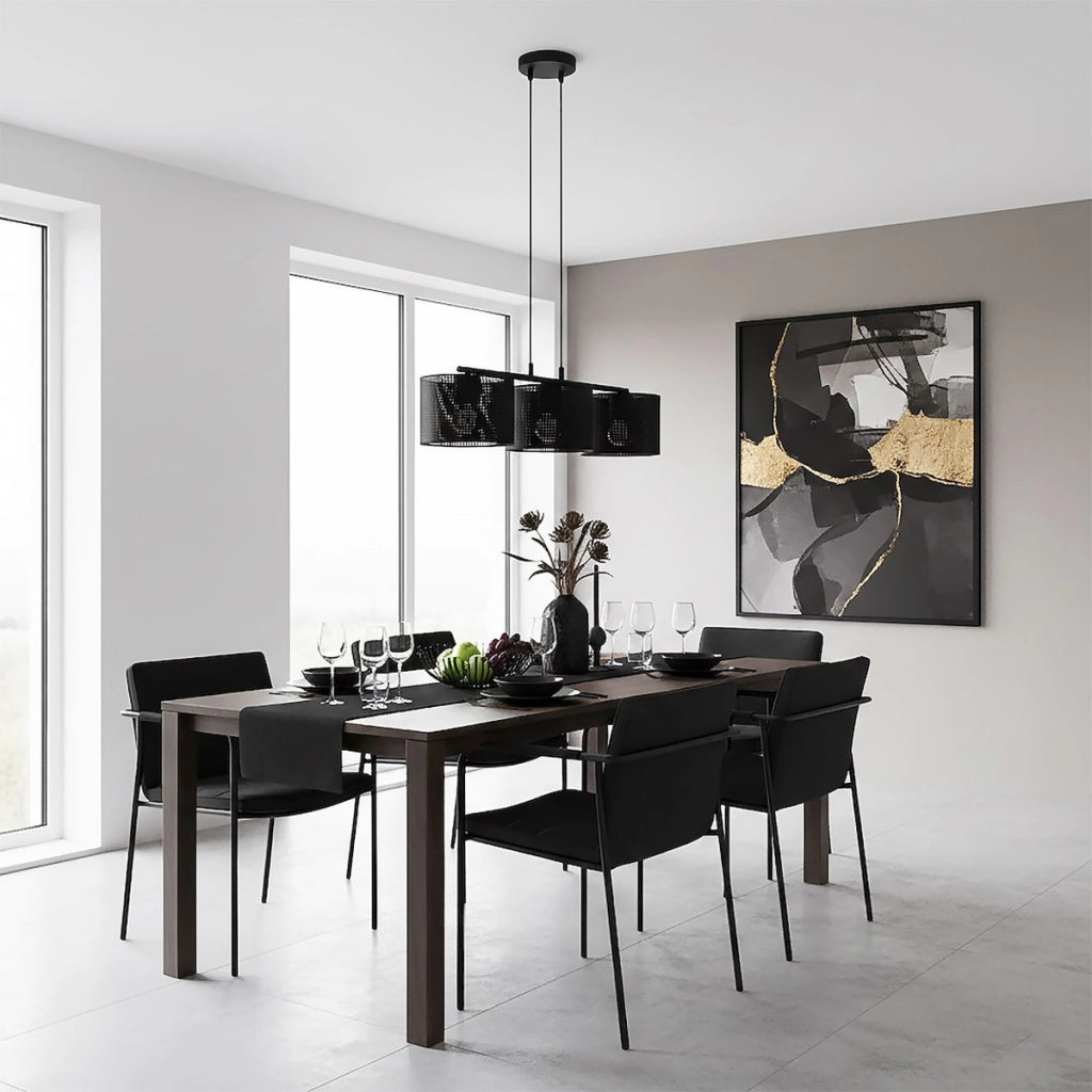 Lampada a sospensione LUX in acciaio nero opaco