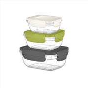 Set 3 Pezzi Contenitori Frigobox Frigoclick Fresh Rettangolare 40 - 80 - 140 cl