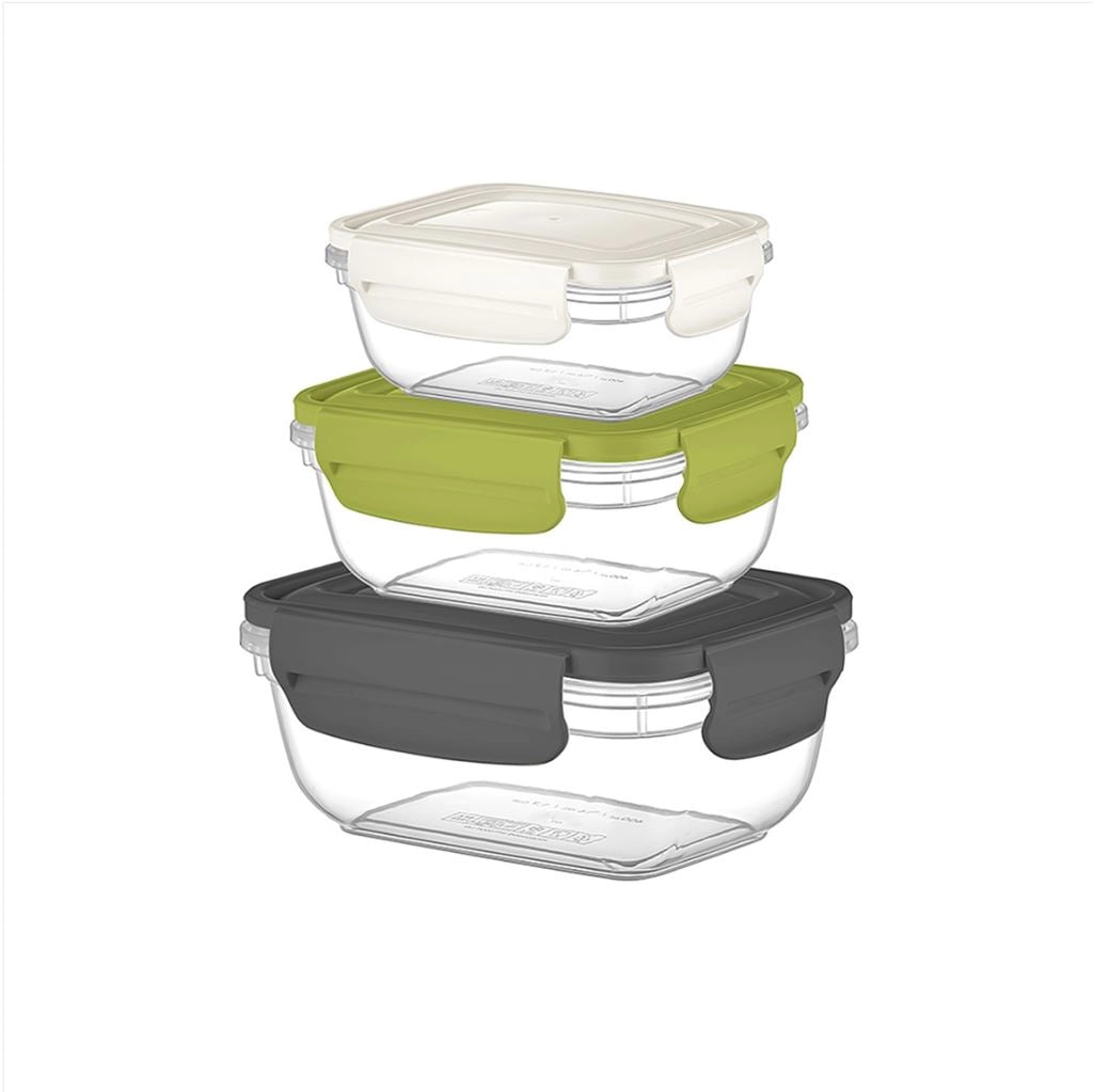 Set 3 Pezzi Contenitori Frigobox Frigoclick Fresh Rettangolare 40 - 80 - 140 cl