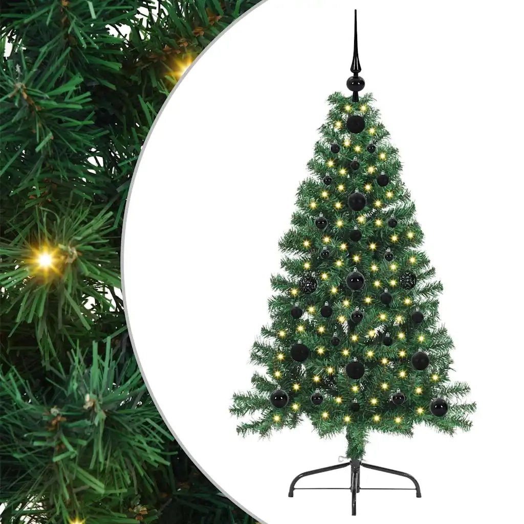 Albero di Natale Artificiale-Albero Natalizio con luci integrate Verde 120 cm 375624