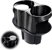 Bicchiere Auto Universale 2 in 1 - Expander Adattatore per Bicchiere Auto con Base Regolabile - 360° Rotazione Bicchiere Fissaggio Doppio - Adatto per la Maggior Parte dei Bicchieri di Drink