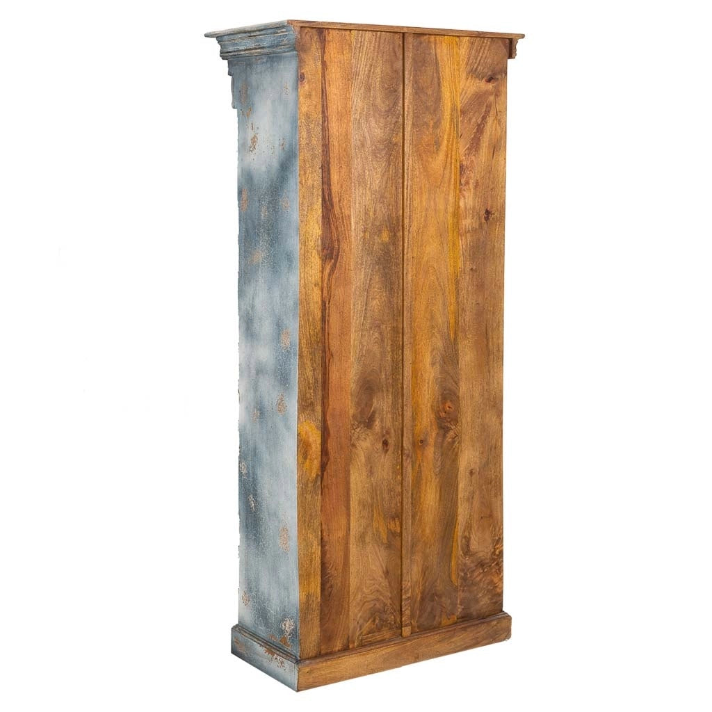 Scaffale in legno finitura artigianale 80x46x180h cm