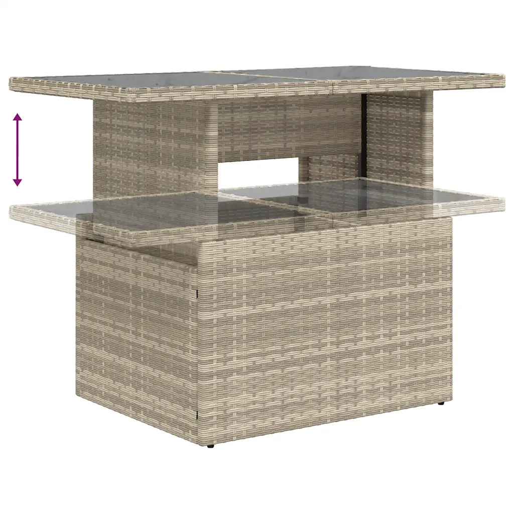 Set Divano da Giardino 6pz con Cuscini Grigio Chiaro Polyrattan 3274642