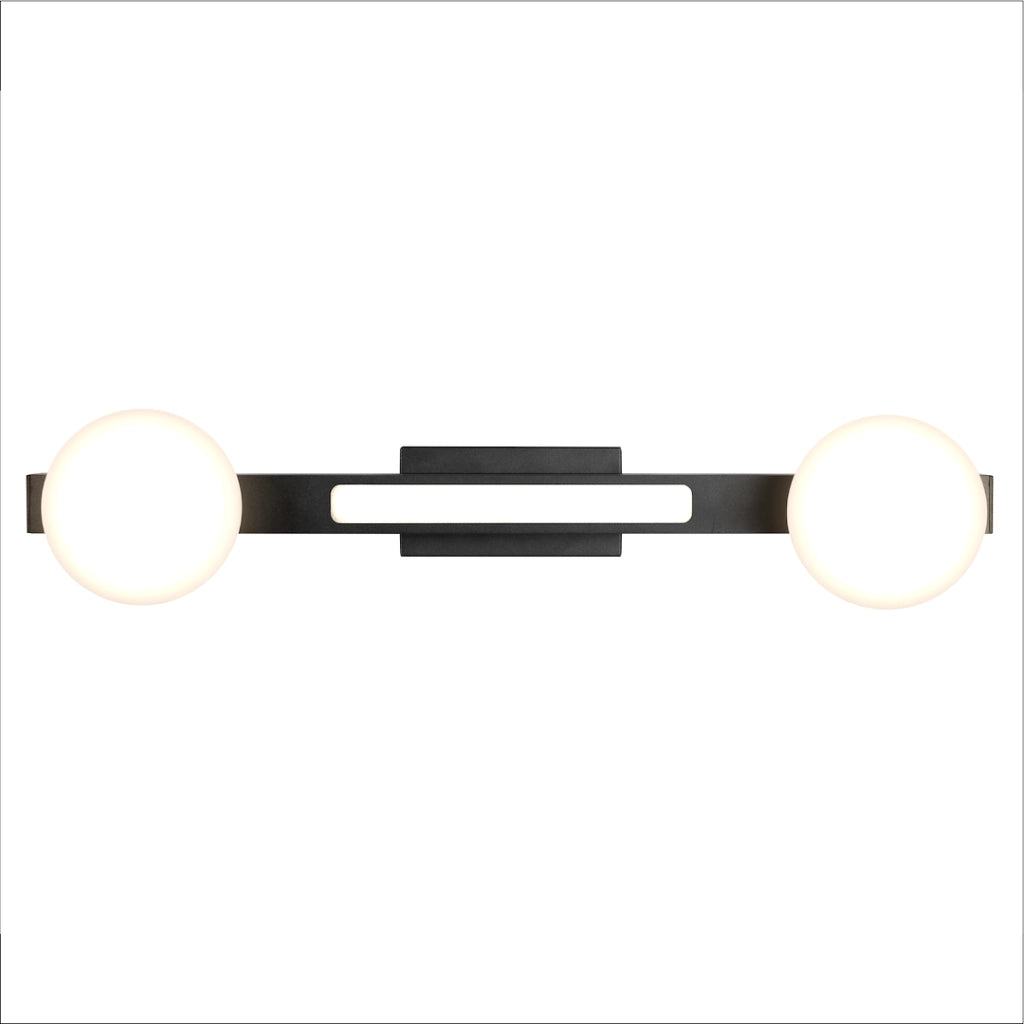 Applique Magnet Milagro nero/bianco LED 13W 2xG9 vetro