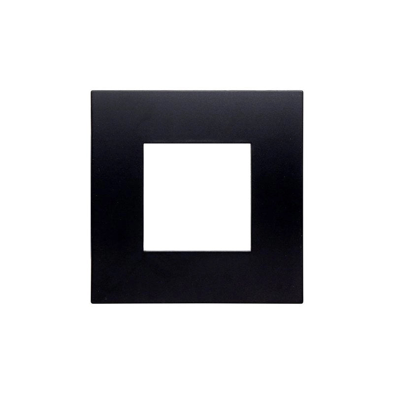Placca Plastica Serie Venus 2P Colore Nero Compatibile Con Vimar Arke