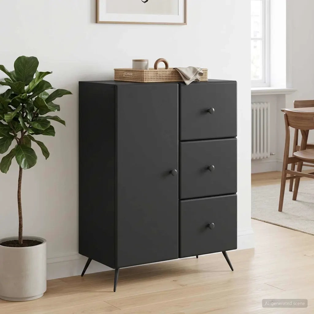 Credenza Nero 66 x 34,5 x 90 cm Legno ingegnerizzato 895546
