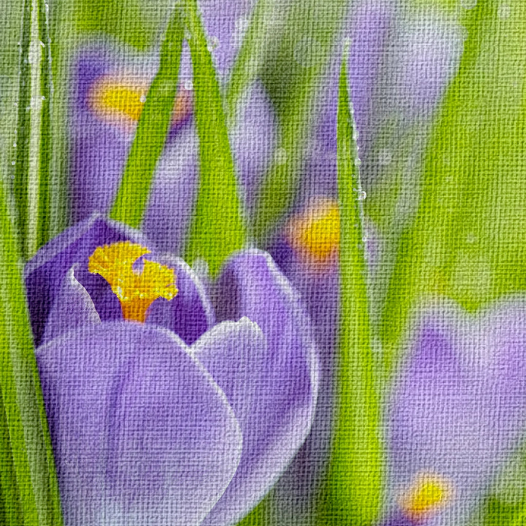 Fiori della Sorgente del Croco - Quadro Canvas su telaio in legno Misura: 70X50 cm