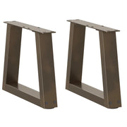 Gambe per Tavolino da CaffÃ¨ a Forma di V 2 pz Acciaio Naturale 30x(30-31,3) cm Acciaio