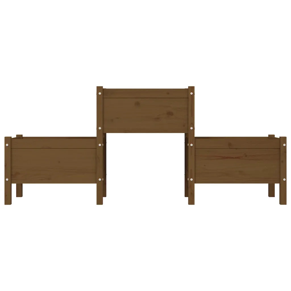 Fioriera Marrone Ambra 178,5x44x75 cm in Legno Massello di Pino 822250
