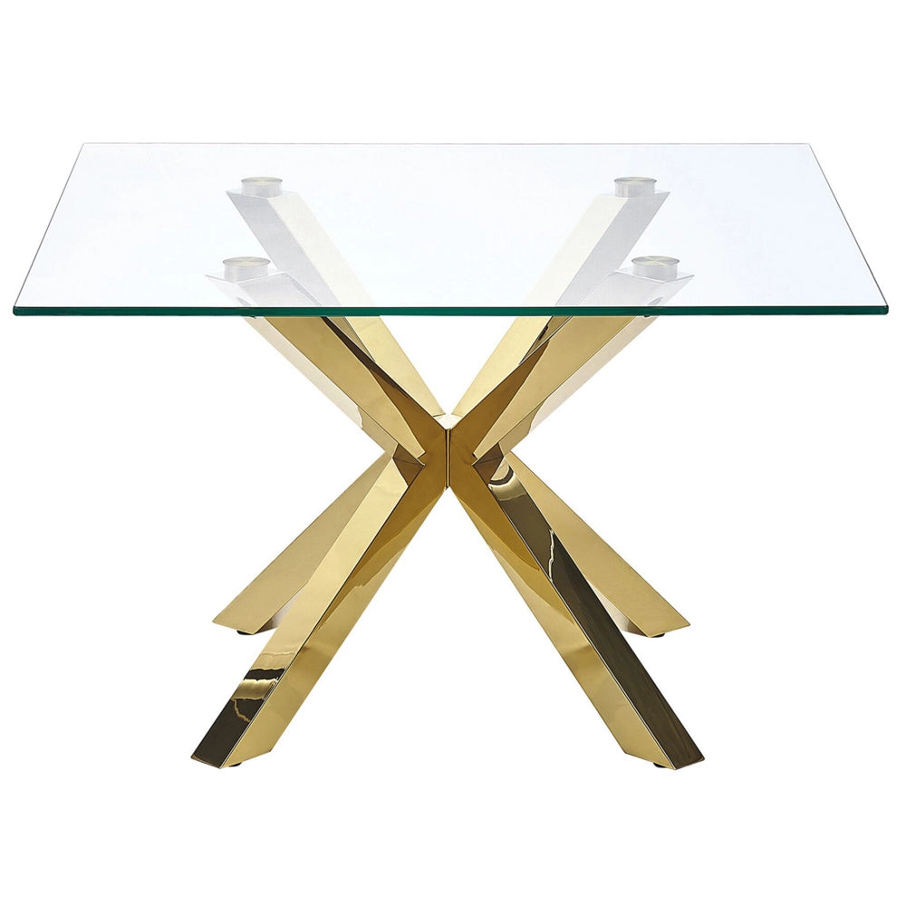 Tavolino Effetto Legno Chiaro ⌀ 70 cm Piano in Vetro Tavolino Rotondo Salotto Moderno
