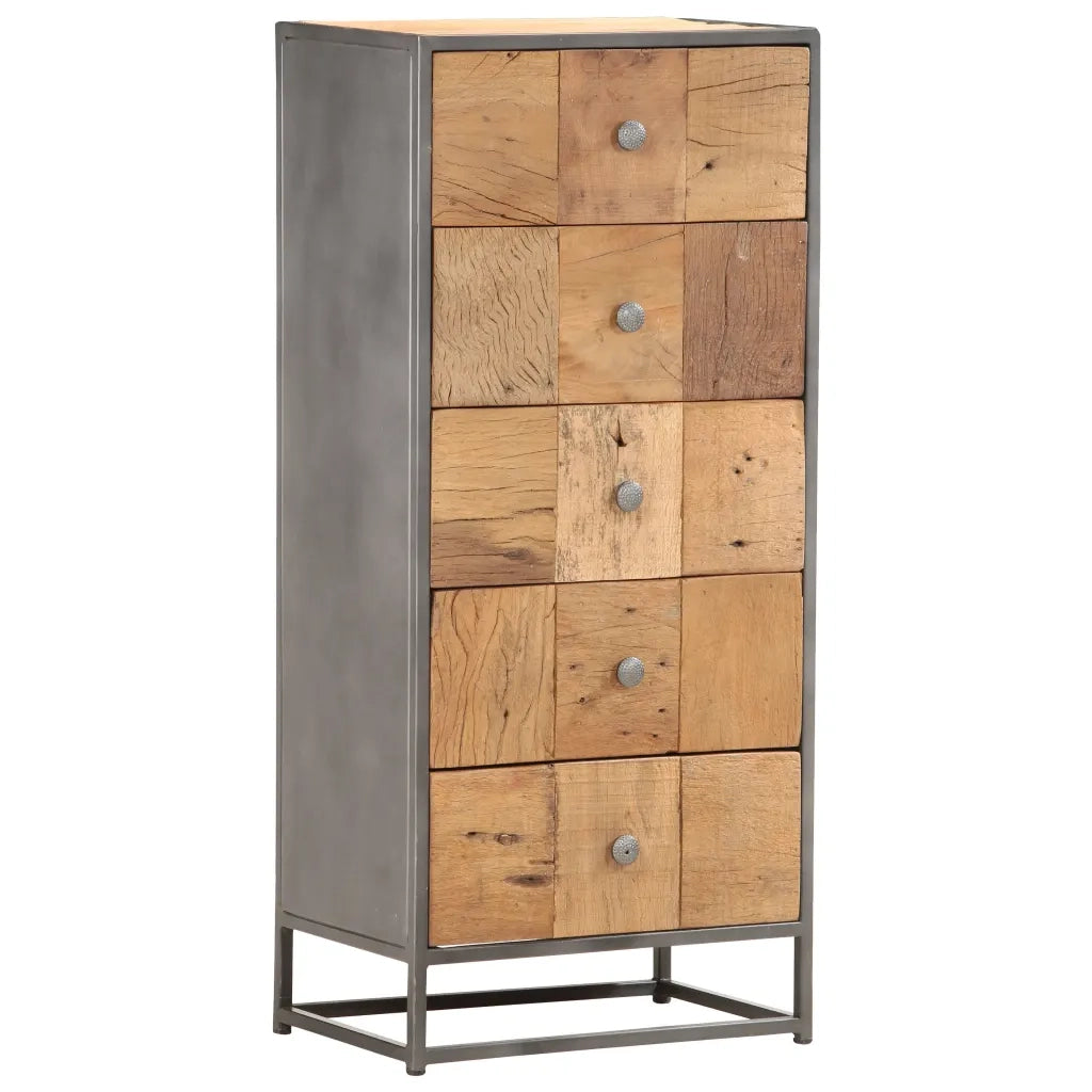 Cassettiera 45x30x100 cm in Legno Massello di Recupero cod mxl 69675