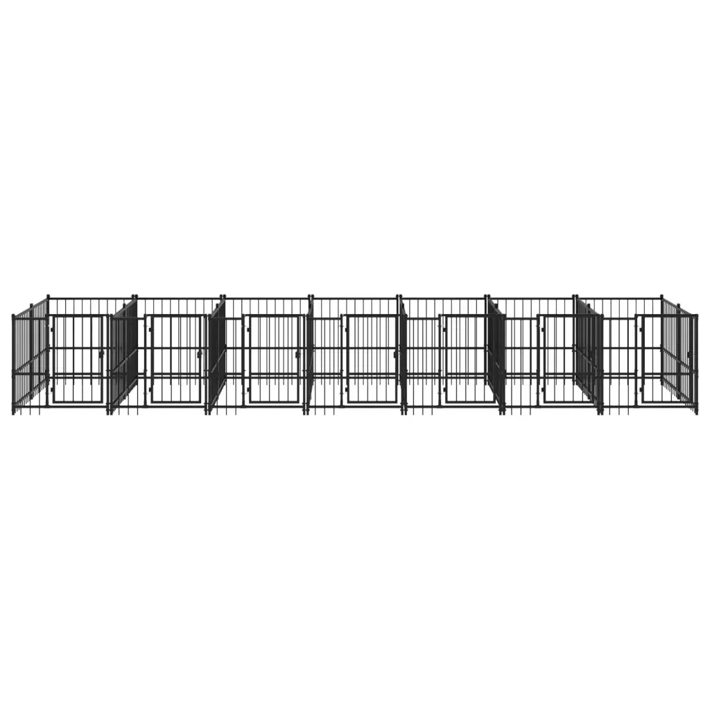 Gabbia per Cani da Esterno in Acciaio 13,14 mÂ²
