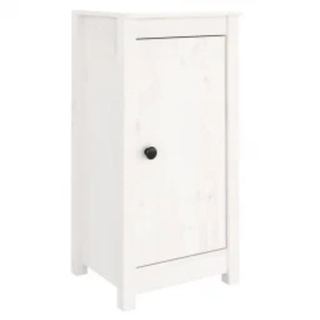 Credenze 2 pz Bianche 40x35x80 cm in Legno Massello di Pino cod mxl 25139