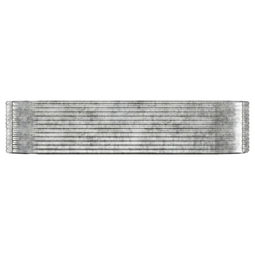 Letto Giardino Acciaio Zincato 322x100x68cm Argento 319072