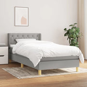 Giroletto a Molle con Materasso Grigio Chiaro 80x200 cm Tessutocod mxl 74416