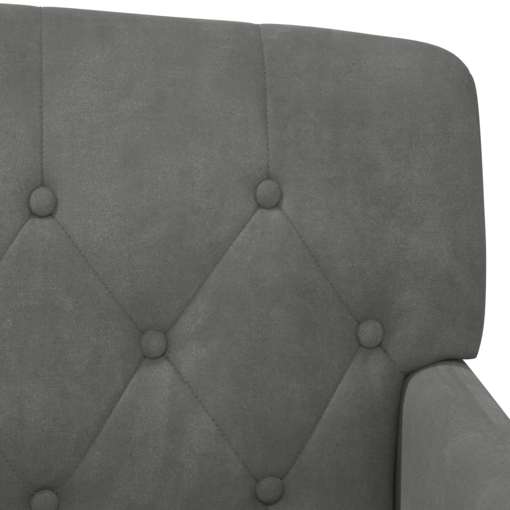 Loveseat con bottoni imbottiti Grigio Scuro 111 x 65 x 79 cm 42041844
