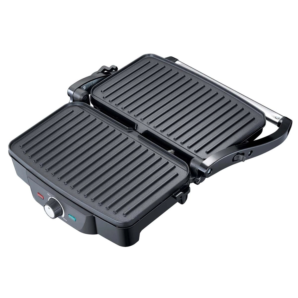 Grill per panini da 1600W con impugnatura a contatto con il freddo e manopola regolabile Nero / Argento MELISSA