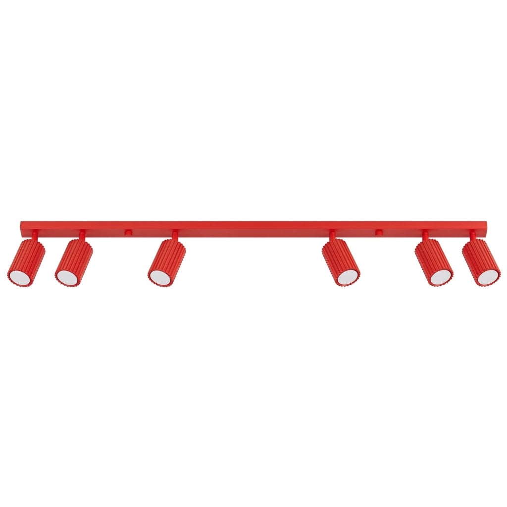 Plafoniera KARBON 6L rosso