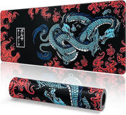 Matrice per mouse - mousepad per gaming - sottopiano per scrivania XL - 1 pezzo - nero - 800 x 300 mm