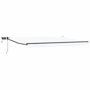Tenda da Sole | Tenda retrattile manuale con LED Bianco e Antracite 4 ¡Á 3 m