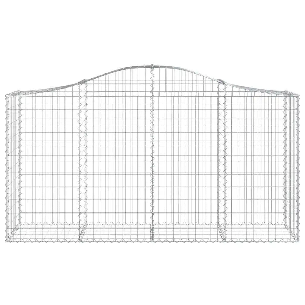 Cesti Gabbioni ad Arco 18 pz 200x50x100/120 cm Ferro Zincato 3145654