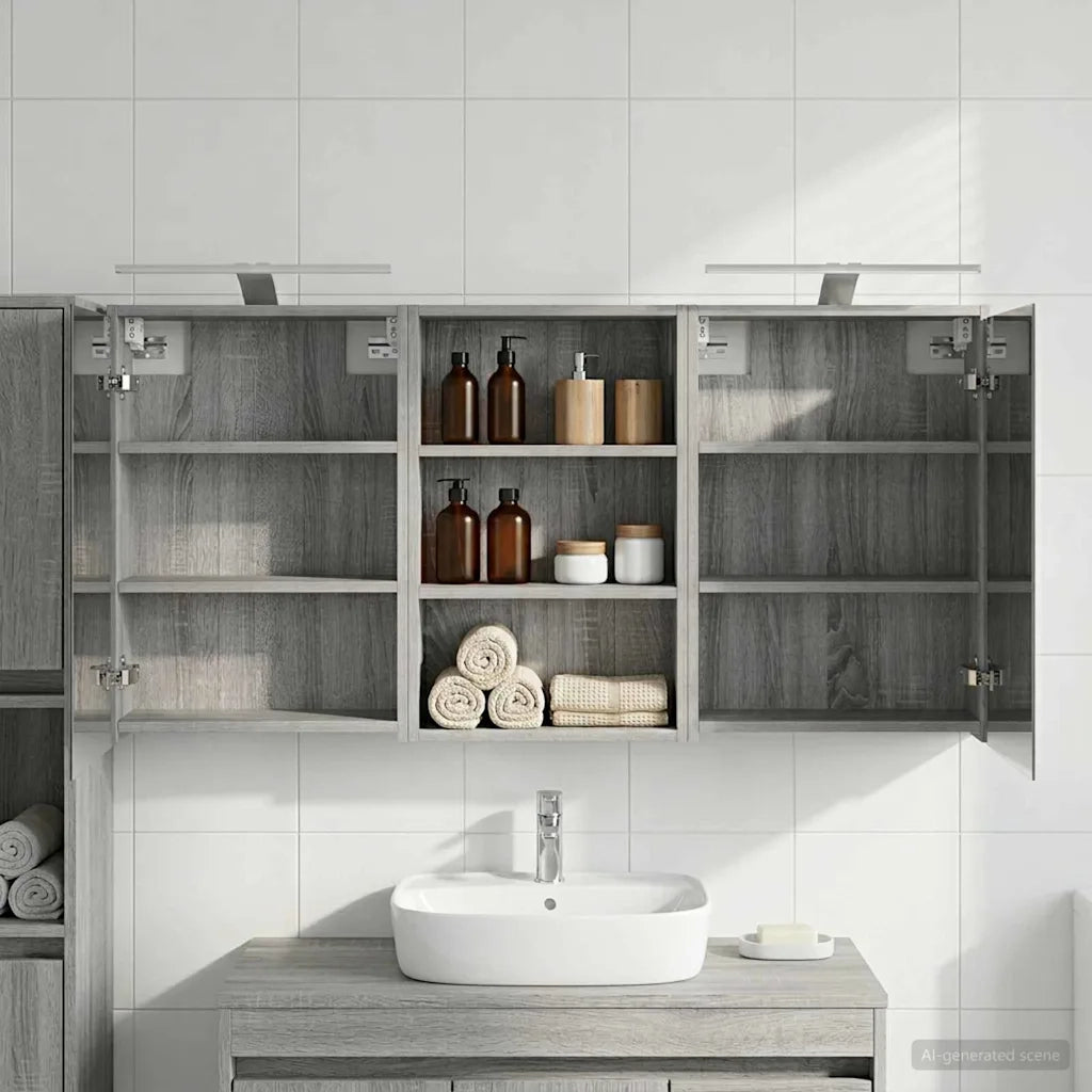 Set di Armadi da Bagno con lo scaffale 3 pcs 126 x 16 x 62.5 cm 3403837
