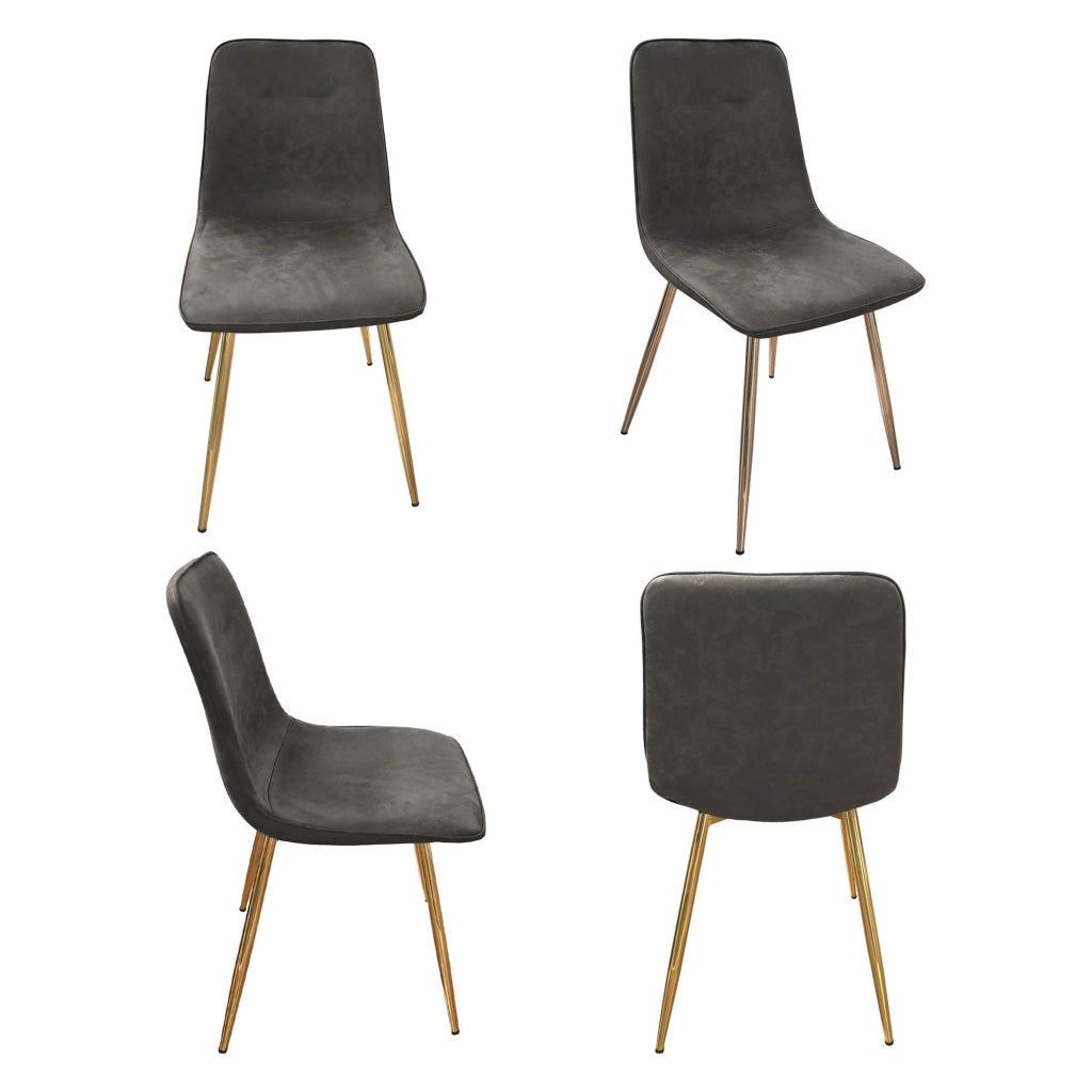 Cabiate, set di Sedie 4 Sedie, Grigio Scuro