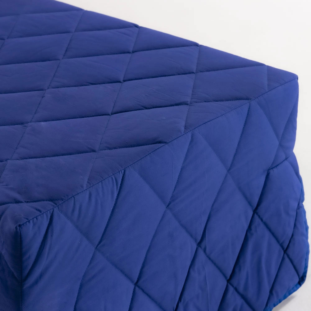 Pouf letto blu che diventa comodo materassino alto 10 per ospiti inattesi. Cubo letto, materassino con rete apribile con dimensione 76x210 x 10 di altezza